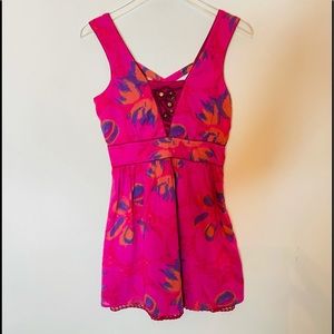 Free People Pink/Magenta Floral Dress.  Size 2